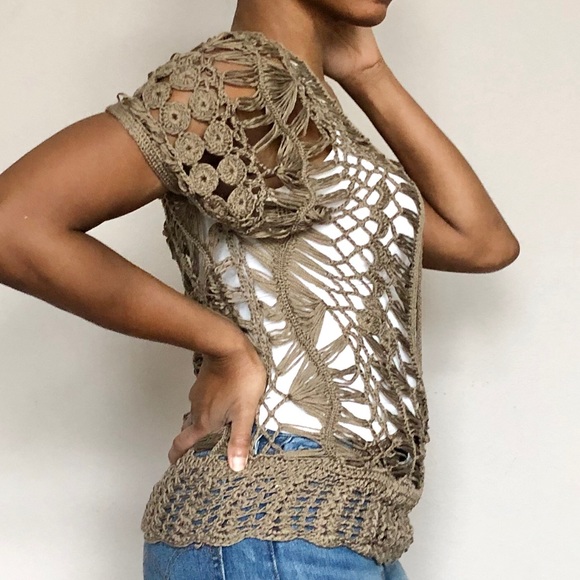 MIRACLE CITY Crochet Top S/M - Picture 2 of 6